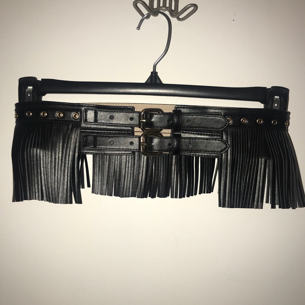 BCBG MAX AZRIA Fringe Belt